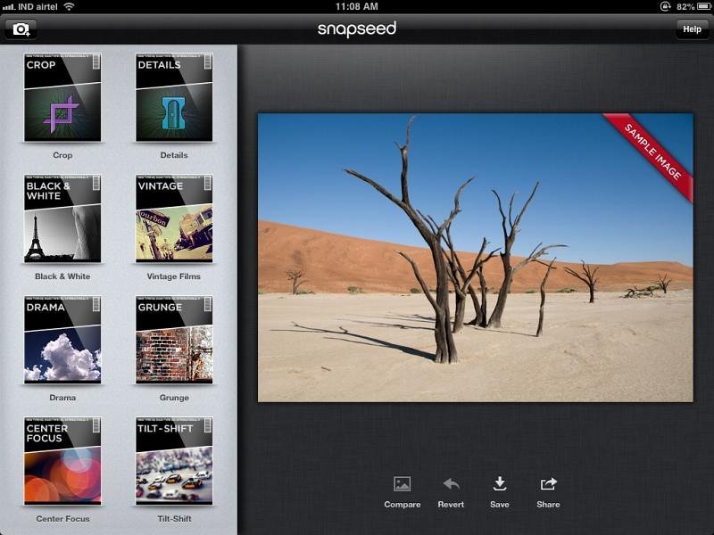 Phần mềm chỉnh ảnh Snapseed