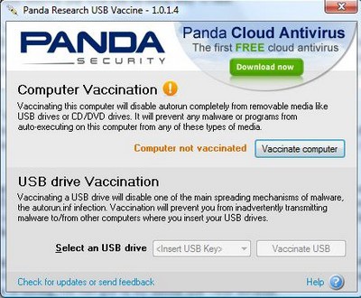 Phần mềm Panda USB Vaccine