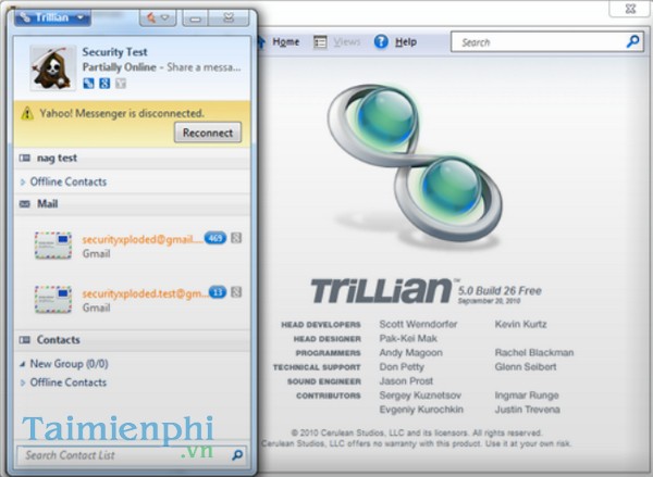 Xem lịch sử tren Trillian for mac