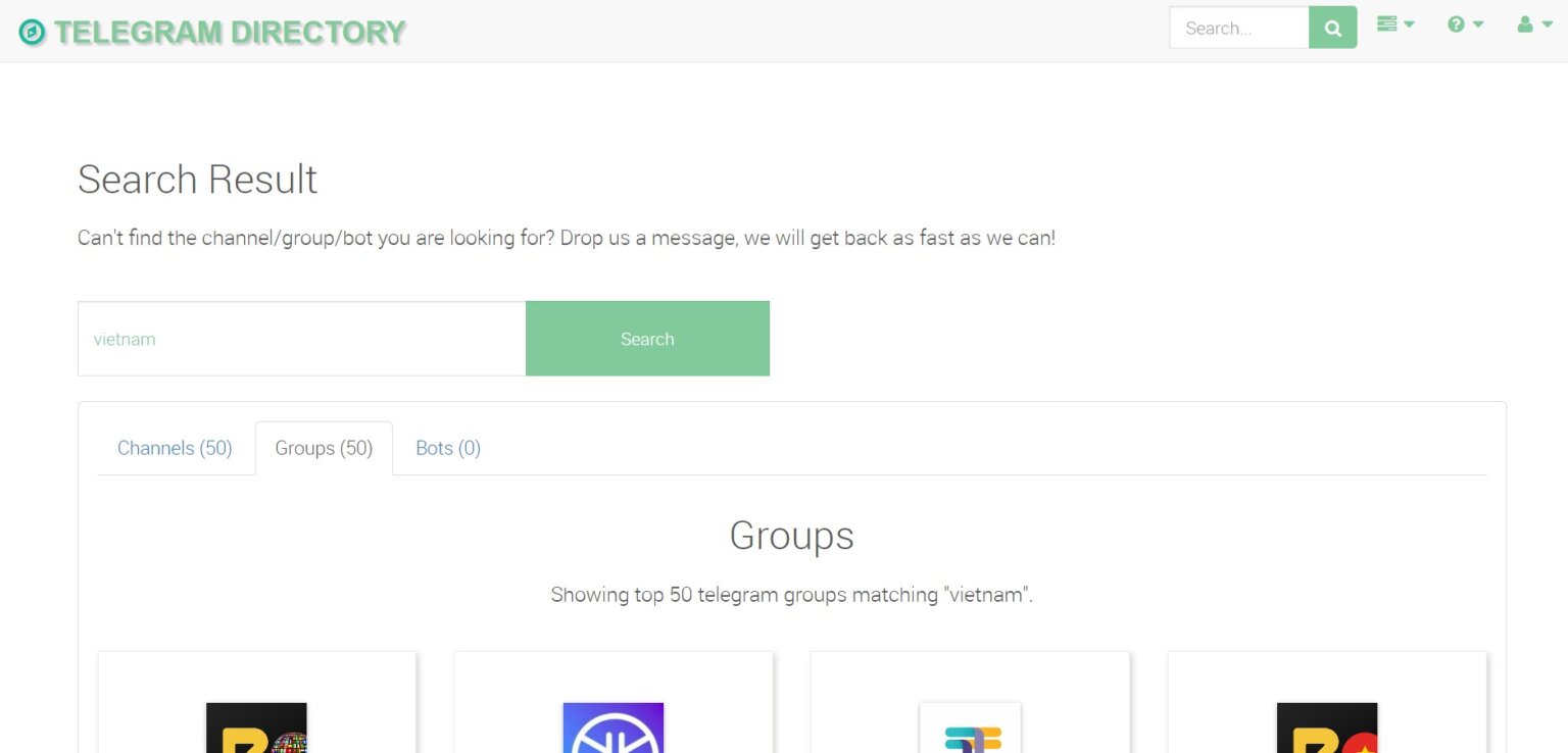 Thủ thuật telegram tìm nhóm trên ứng dụng tin nhắn