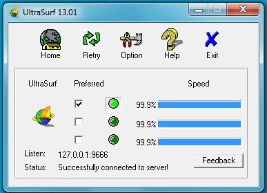 Phần mềm fake ip Ultrasurf