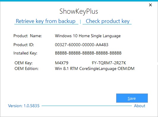 Giao diện công cụ Show Key Plus