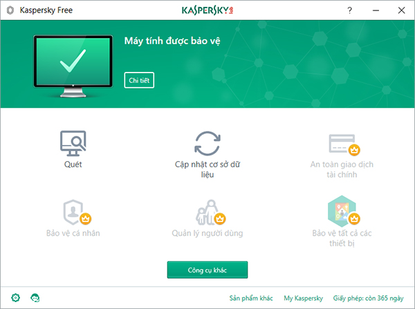 Download phần mềm diệt virus miễn phí Kaspersky tiếng Việt