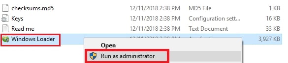 Mở thư mục nén của Window và chạy file .exe thông qua Run as Administrator